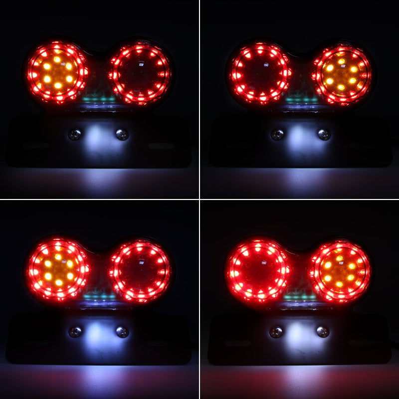 MFC PRO Bobber Cafe Racer ATV Chopper LED Tail Light Integrated Running Turn Signal Lamp License Plate Bracket Tail Lamp - Image 5